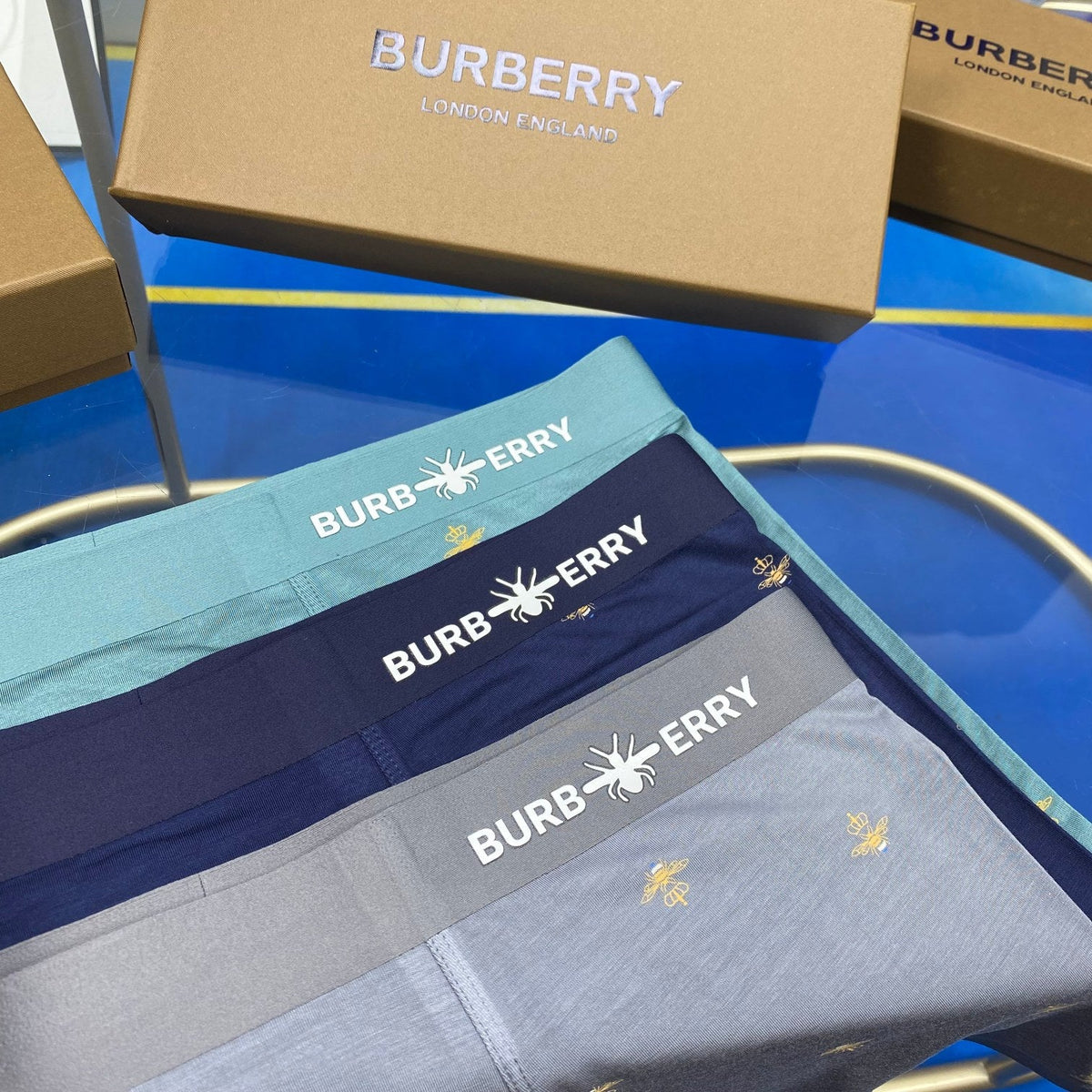 Burberry Mini-Print Boxer Briefs 3-Piece Box Collection