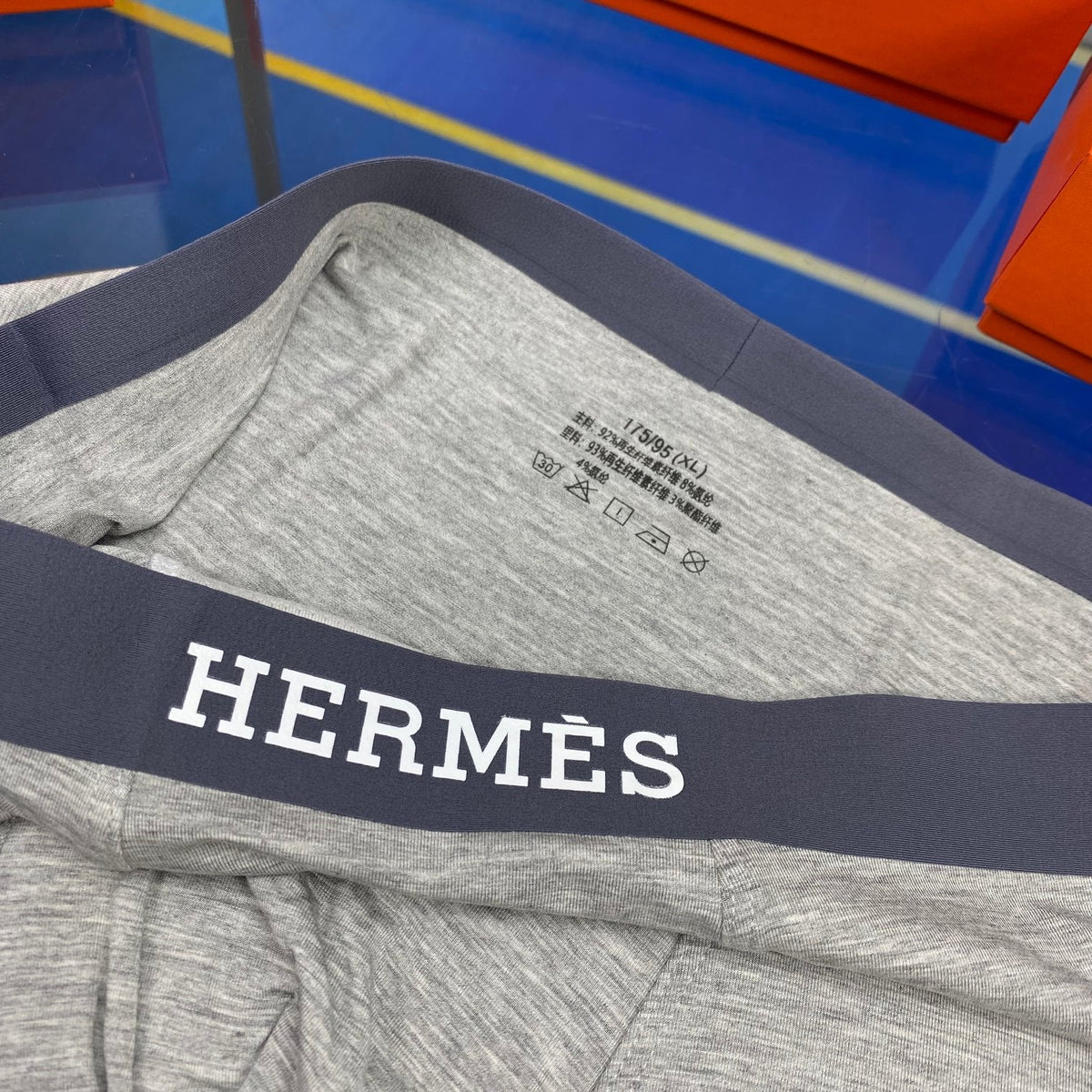 Hermes Broad Contrast Waistbands Men's Boxer Briefs