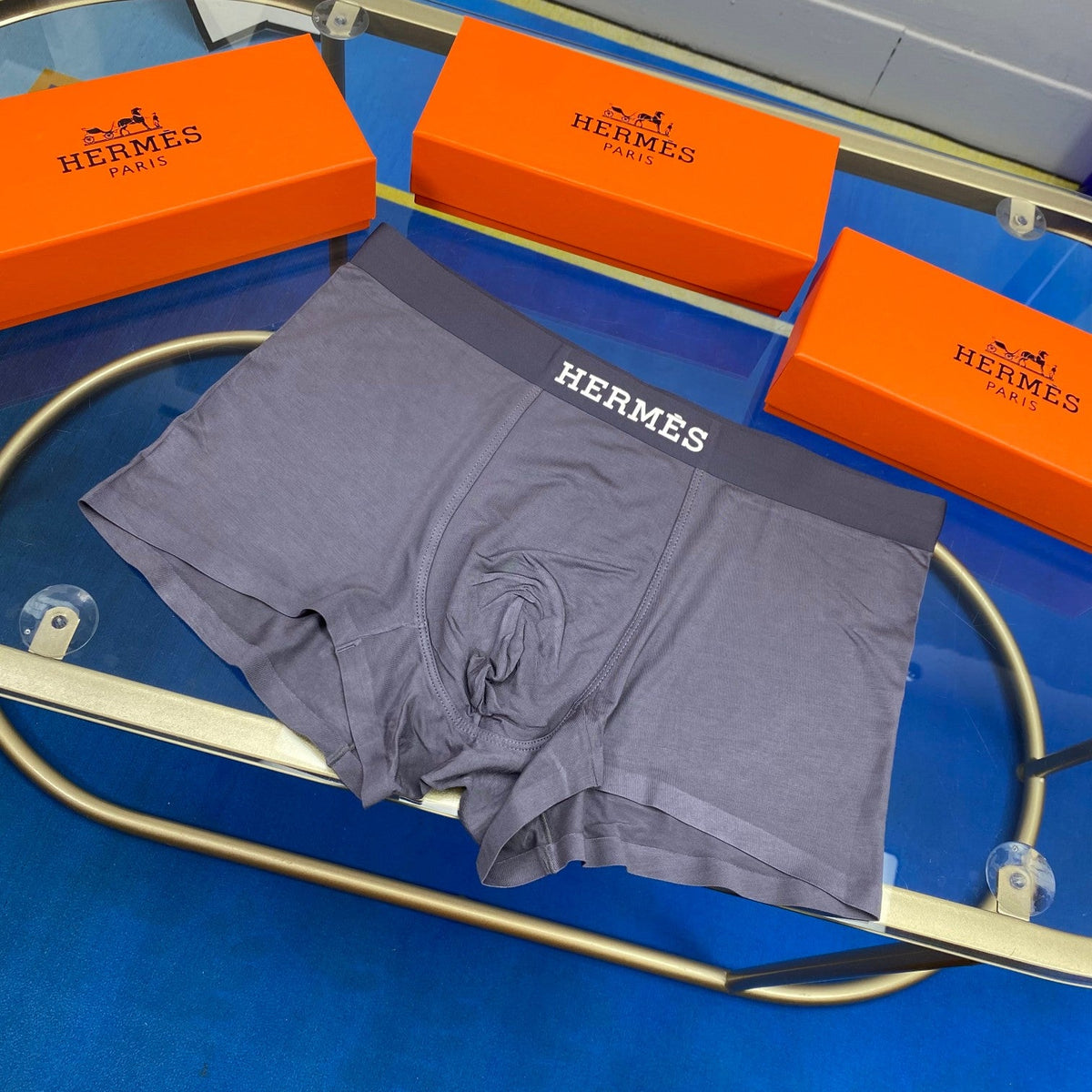 Hermes Broad Contrast Waistbands Men's Boxer Briefs