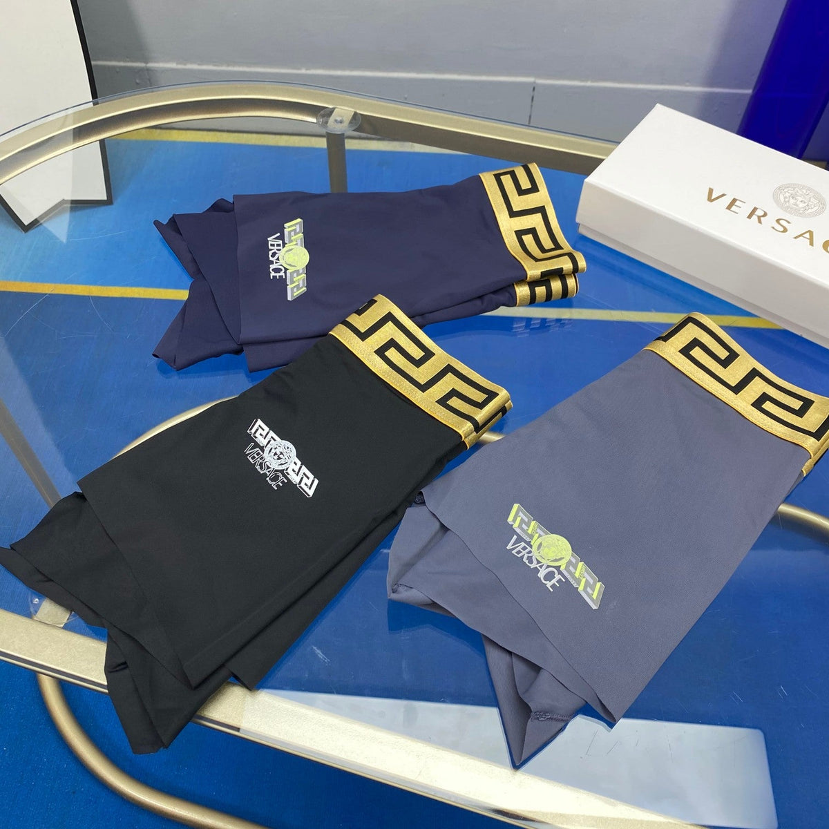 Versace Ice-Silk Short Socks - 3-Pair Pack