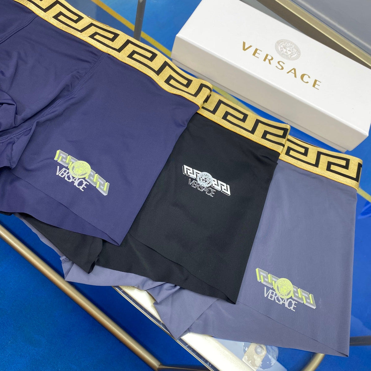 Versace Ice-Silk Short Socks - 3-Pair Pack