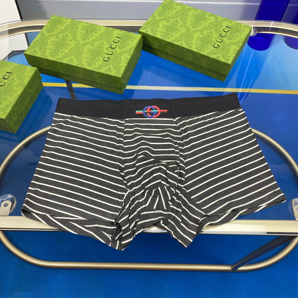 Gucci Striped Boxer Briefs 3-Piece Box Collection Essentials