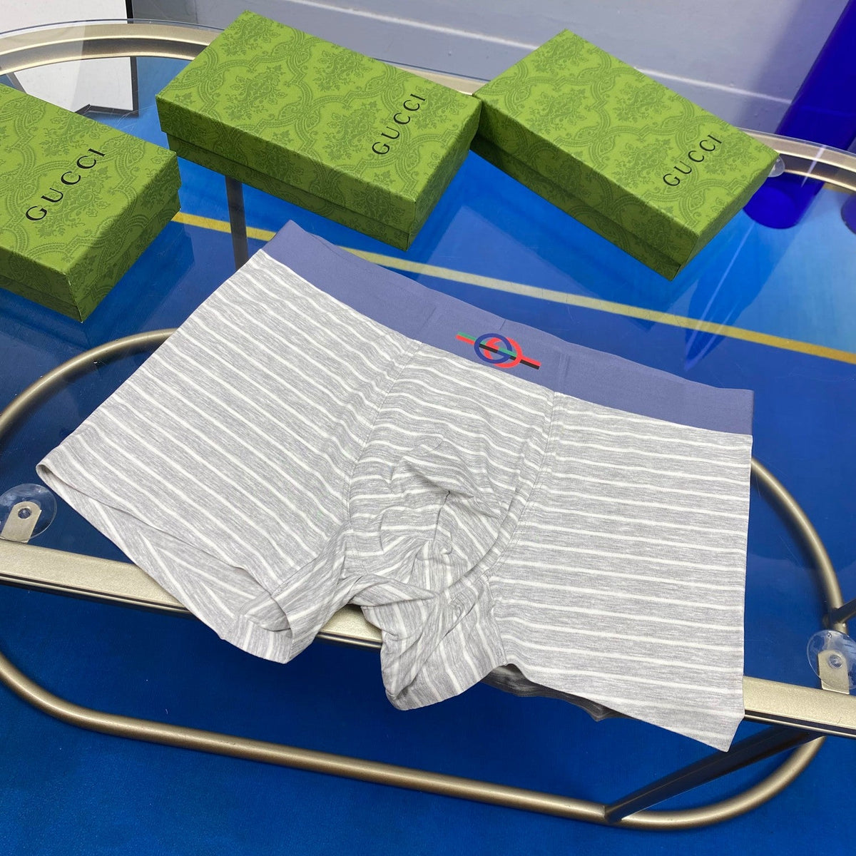 Gucci Striped Boxer Briefs 3-Piece Box Collection Essentials