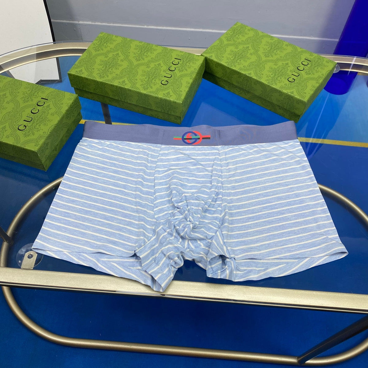 Gucci Striped Boxer Briefs 3-Piece Box Collection Essentials