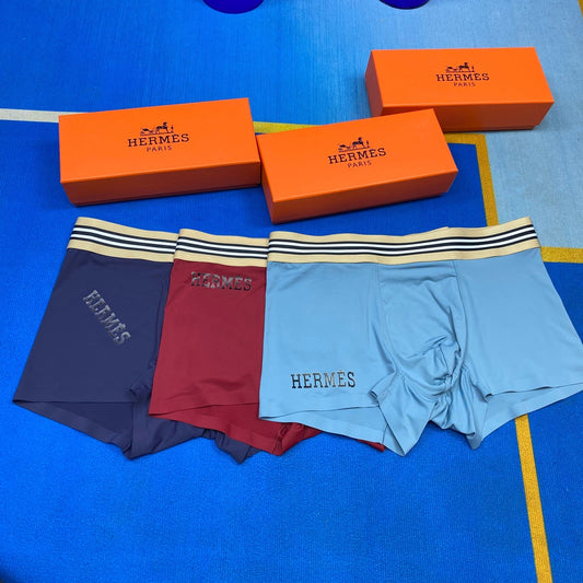 Hermes Ice-Silk Men's Boxer Briefs - 3-Piece Box