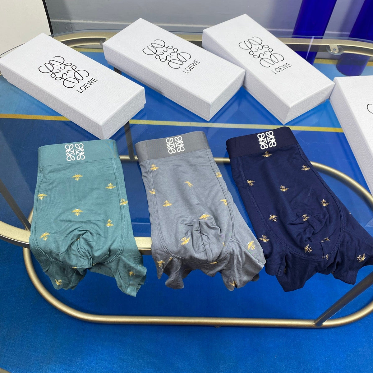 Loewe Visible Branded Waistband Or Emblem Details Men's Boxer Briefs - 3-Piece Box