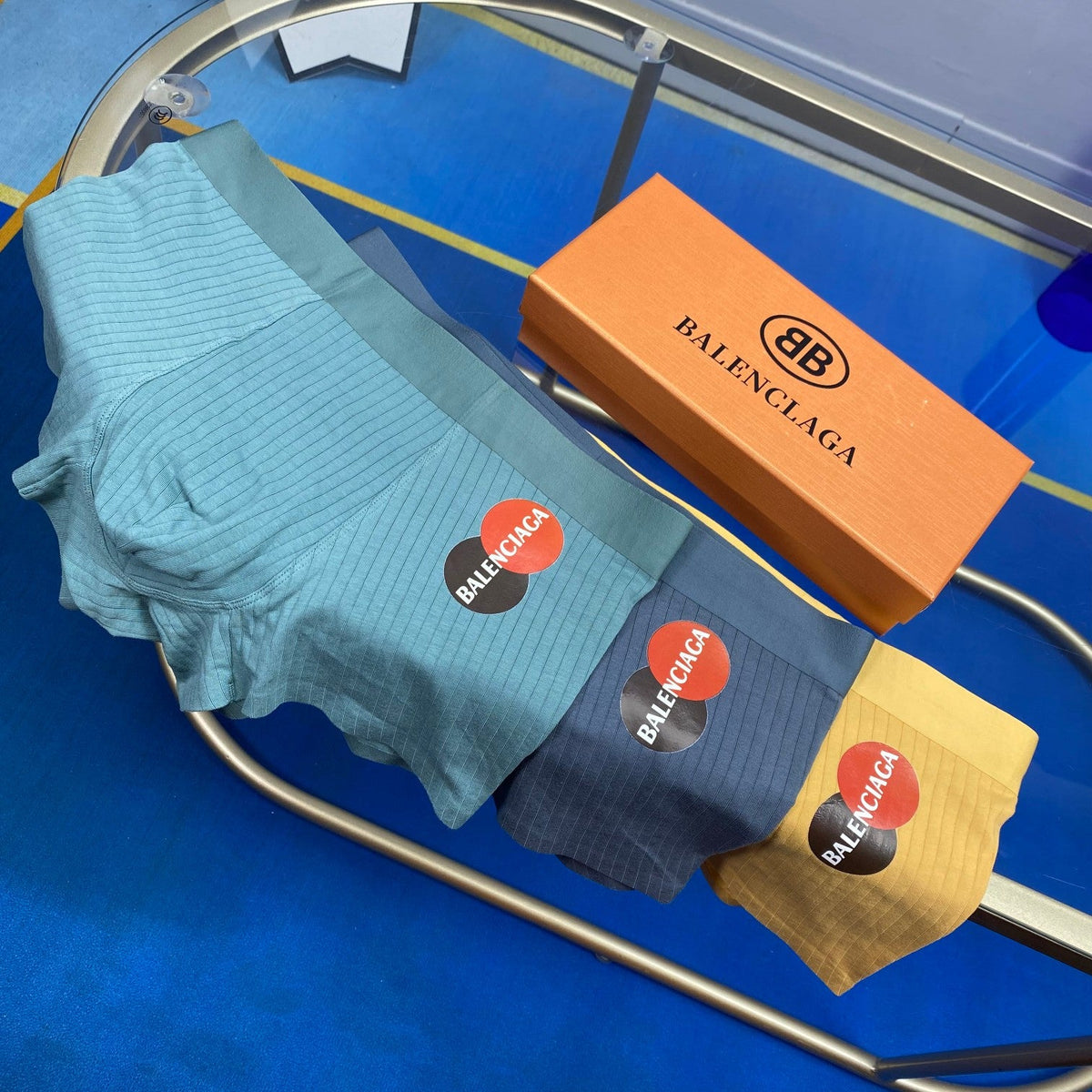 Balenciaga Cotton Visible Branded Waistband Or Emblem Details Men's Boxer Briefs - 3-Piece Box
