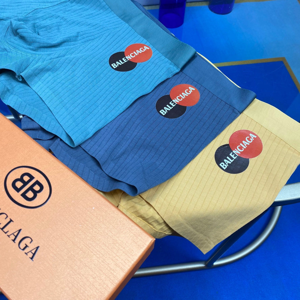 Balenciaga Cotton Visible Branded Waistband Or Emblem Details Men's Boxer Briefs - 3-Piece Box