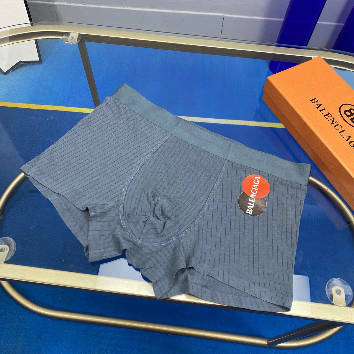 Balenciaga Cotton Circular Patch Details Men's Boxer Briefs - 3-Piece Box