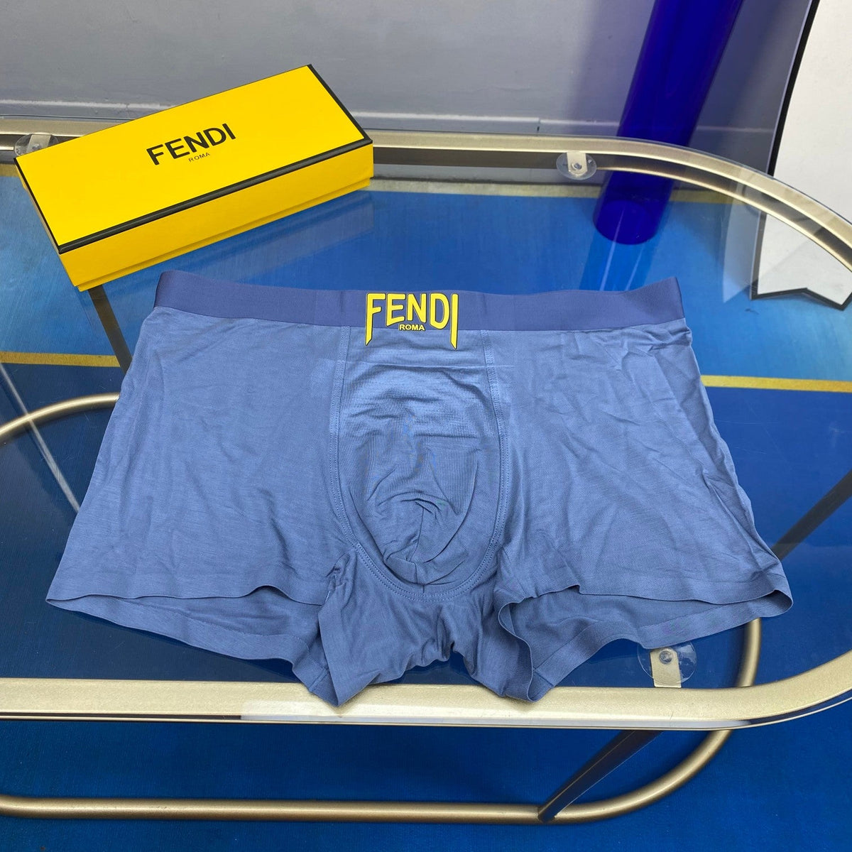 Fendi Modal Contrast Wordmarks Men's Boxer Briefs - 3-Piece Box