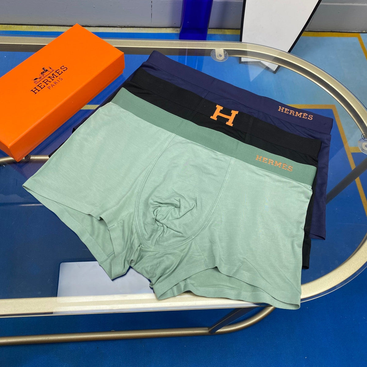 Hermes Ice-Silk Men's Boxer Briefs - 3-Piece Box