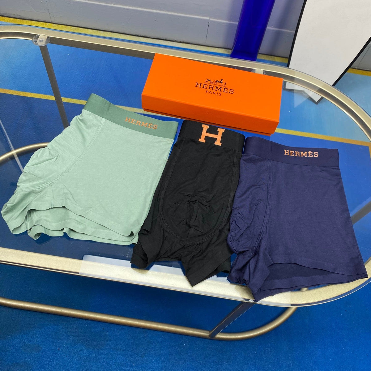 Hermes Ice-Silk Men's Boxer Briefs - 3-Piece Box