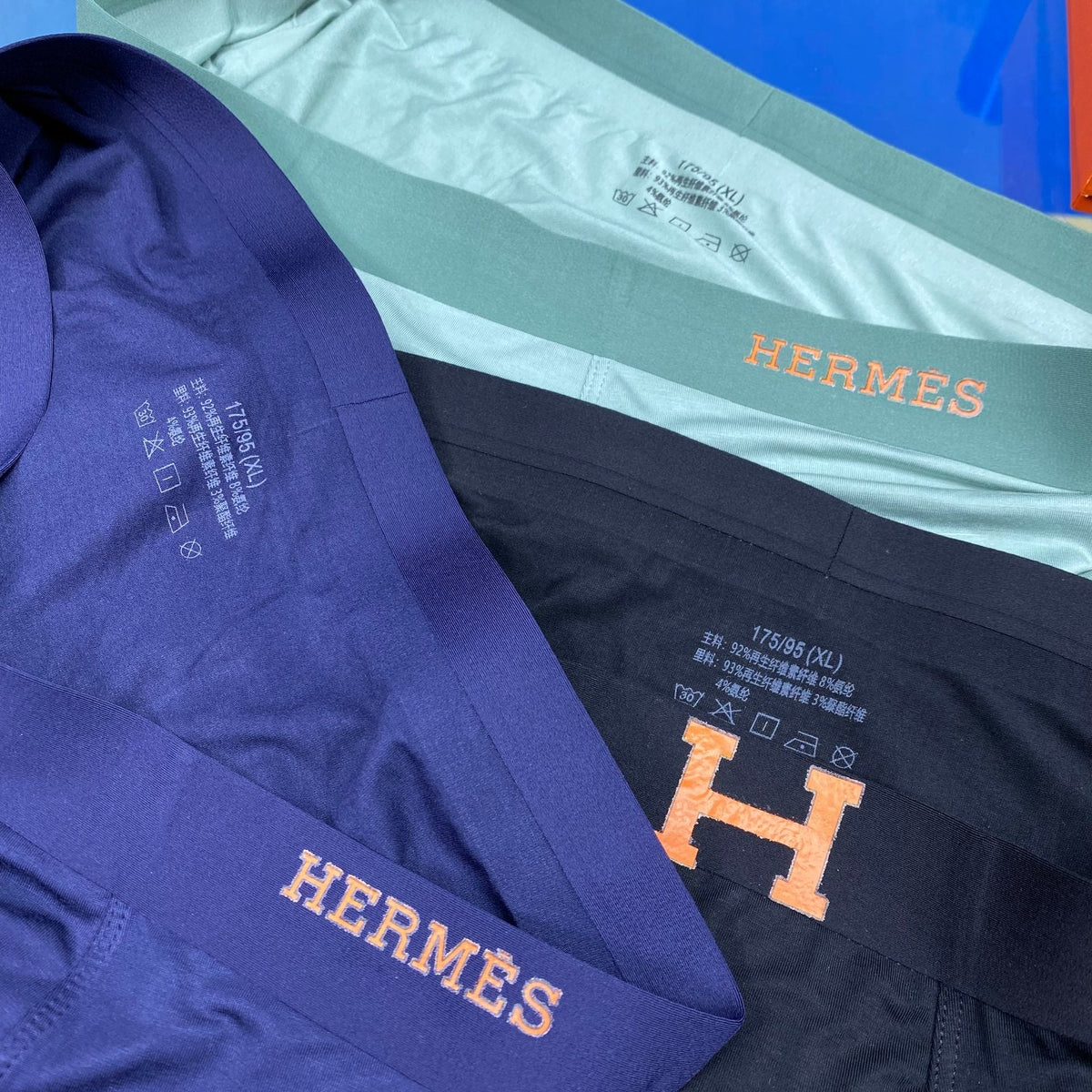 Hermes Ice-Silk Men's Boxer Briefs - 3-Piece Box