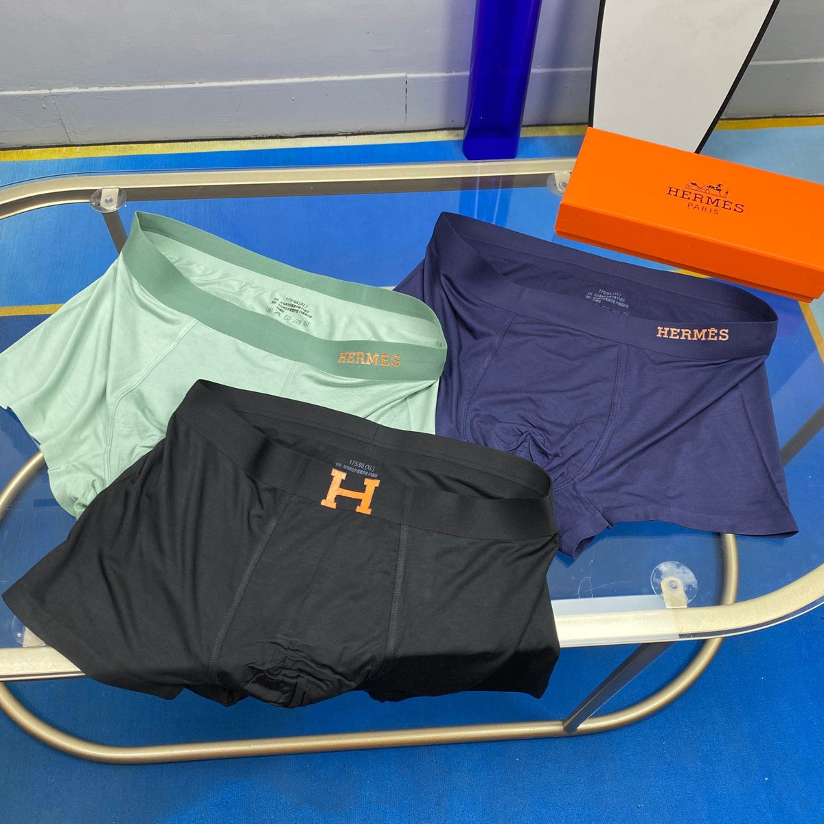 Hermes Ice-Silk Men's Boxer Briefs - 3-Piece Box