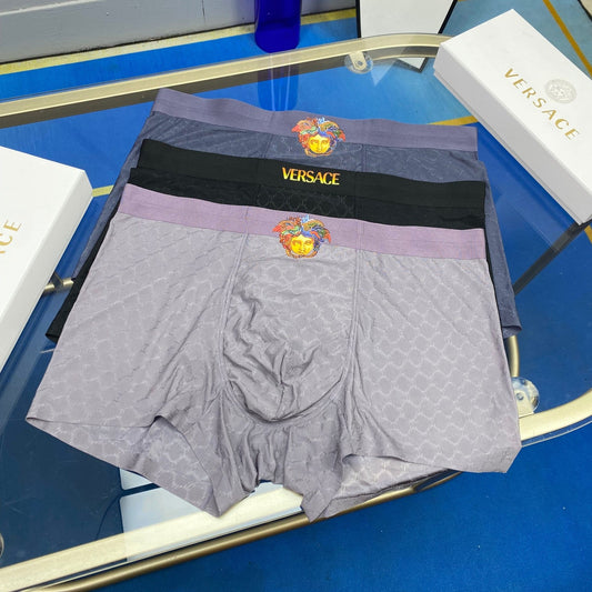 Versace Medallion Motifs Men's Boxer Briefs - 3-Piece Box
