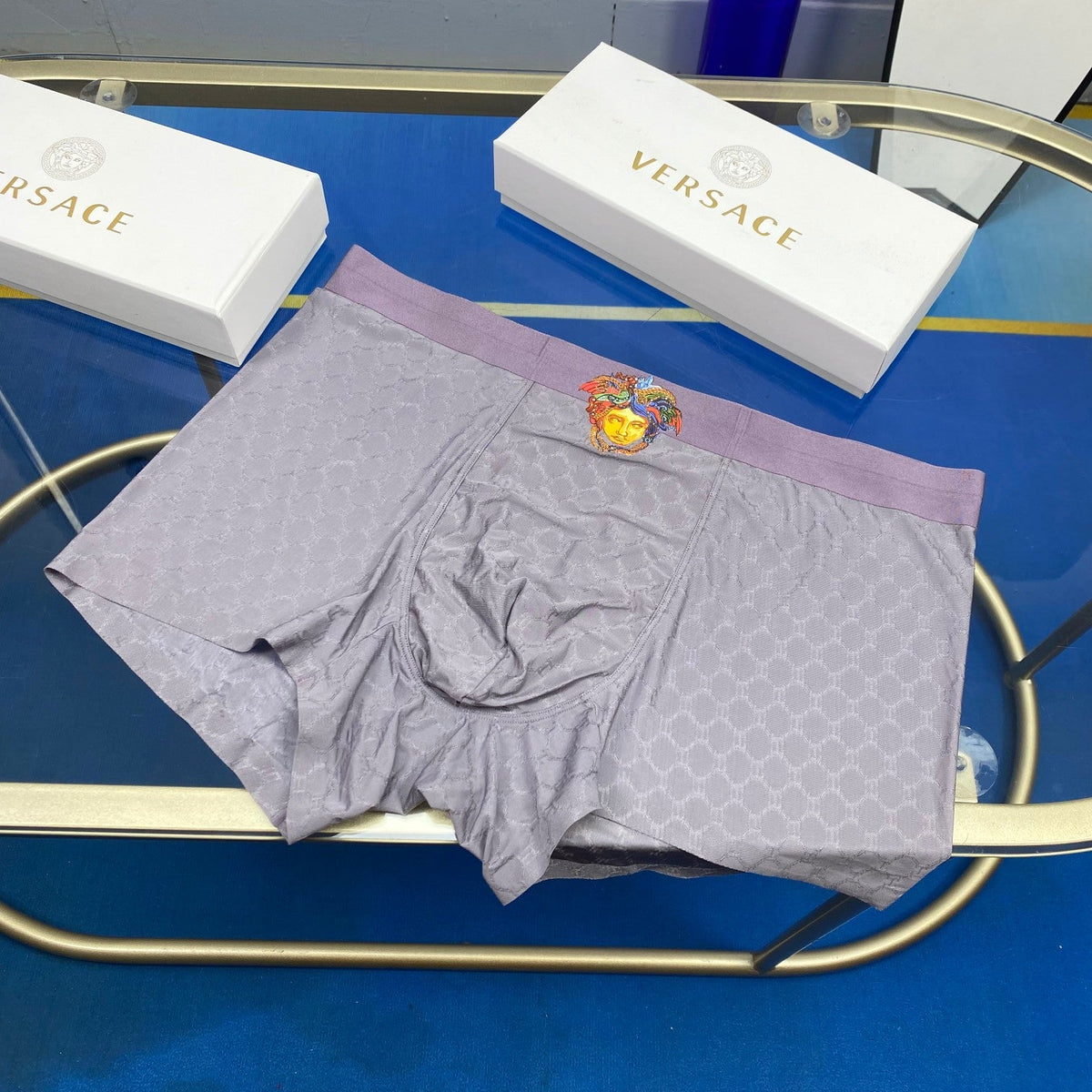 Versace Medallion Details Men's Boxer Briefs - 3-Piece Box