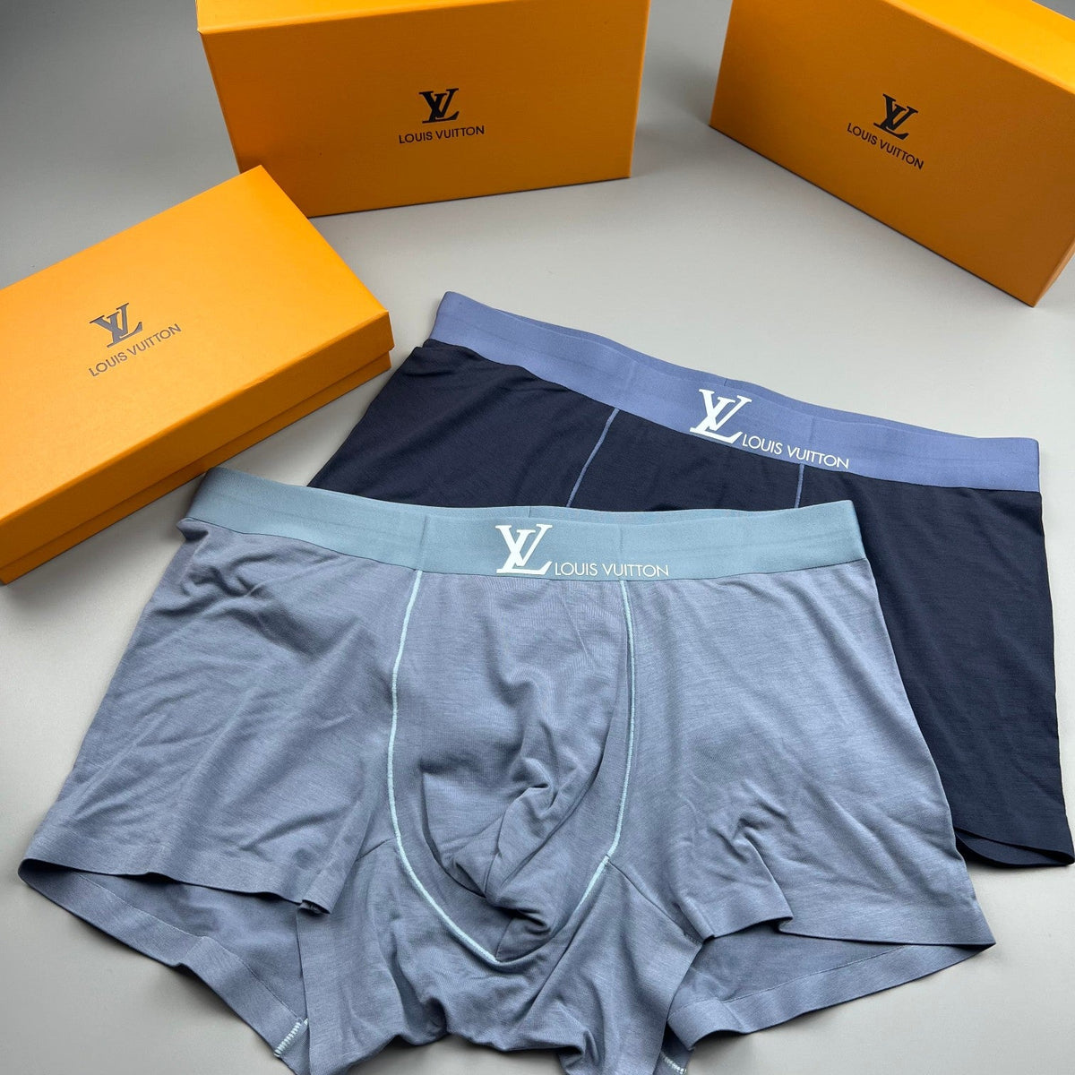Louis Vuitton Modal Pastel Colour Tonal Waistbands Men's Boxer Briefs - 3-Piece Box