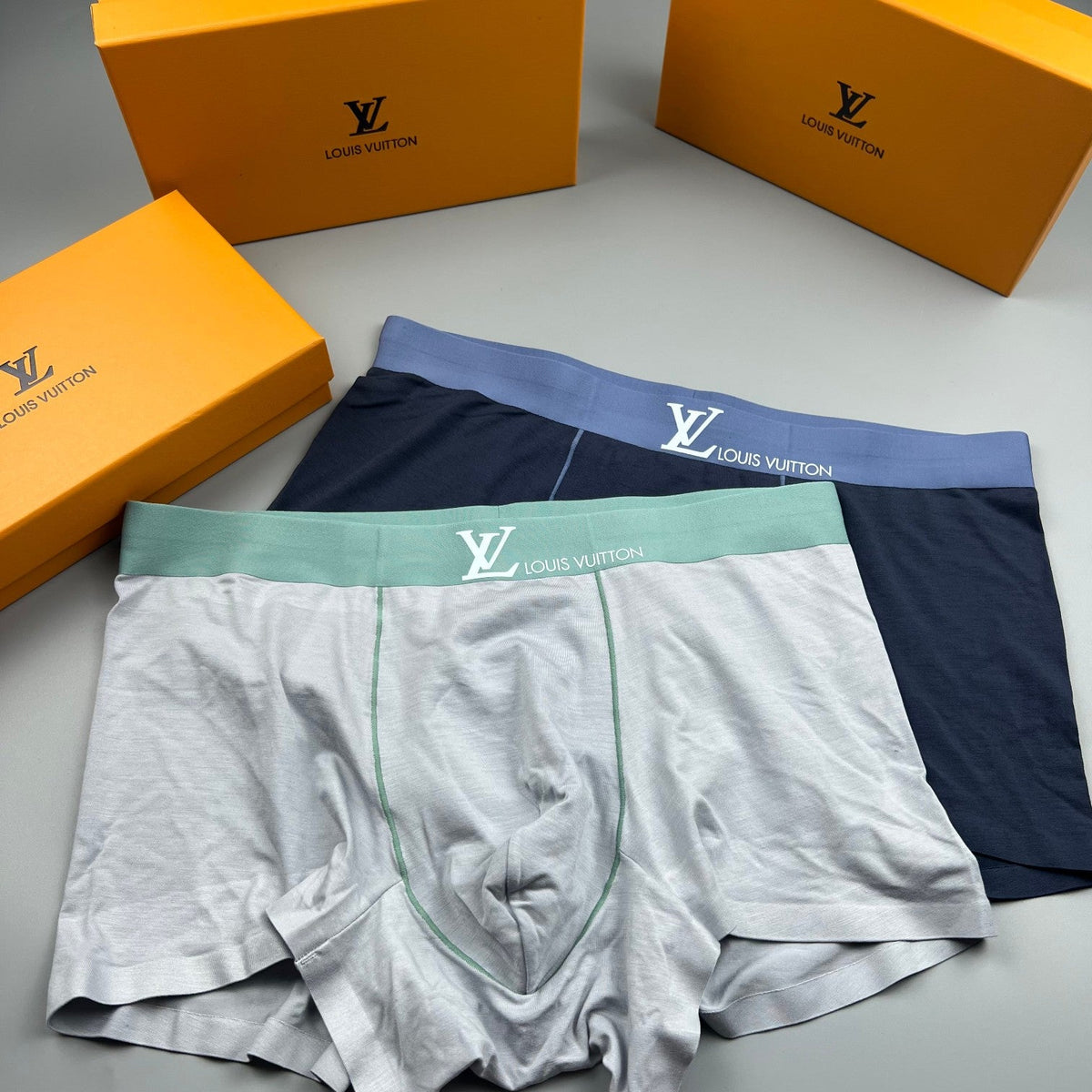 Louis Vuitton Modal Pastel Colour Tonal Waistbands Men's Boxer Briefs - 3-Piece Box