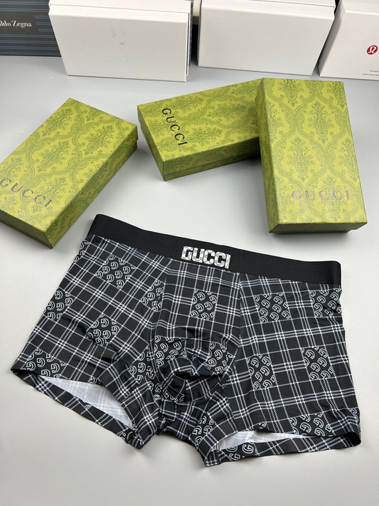 Gucci All-Over Geometric Patterns Men's Boxer Briefs - 3-Piece Box