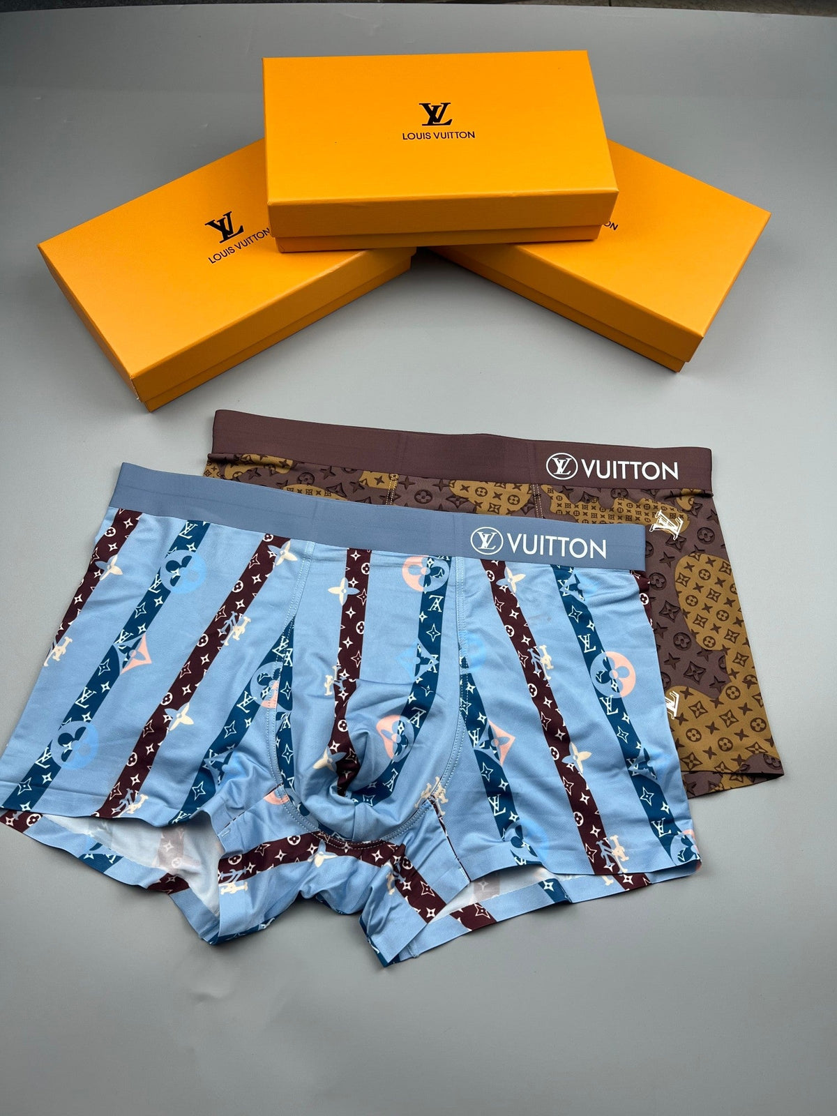 Louis Vuitton Visible Colour, Waistband And Emblem Details Men's Boxer Briefs - 3-Piece Box