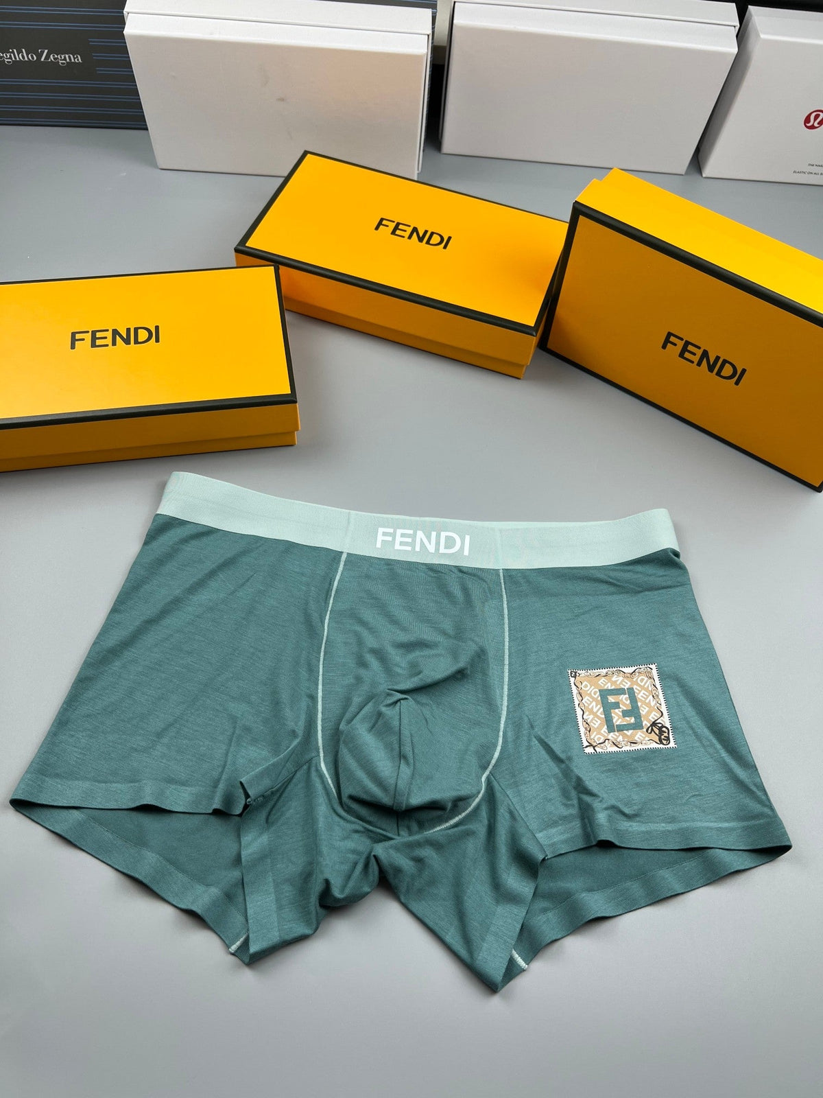 Fendi Modal Visible Colour, Waistband And Emblem Details Men's Boxer Briefs - 3-Piece Box
