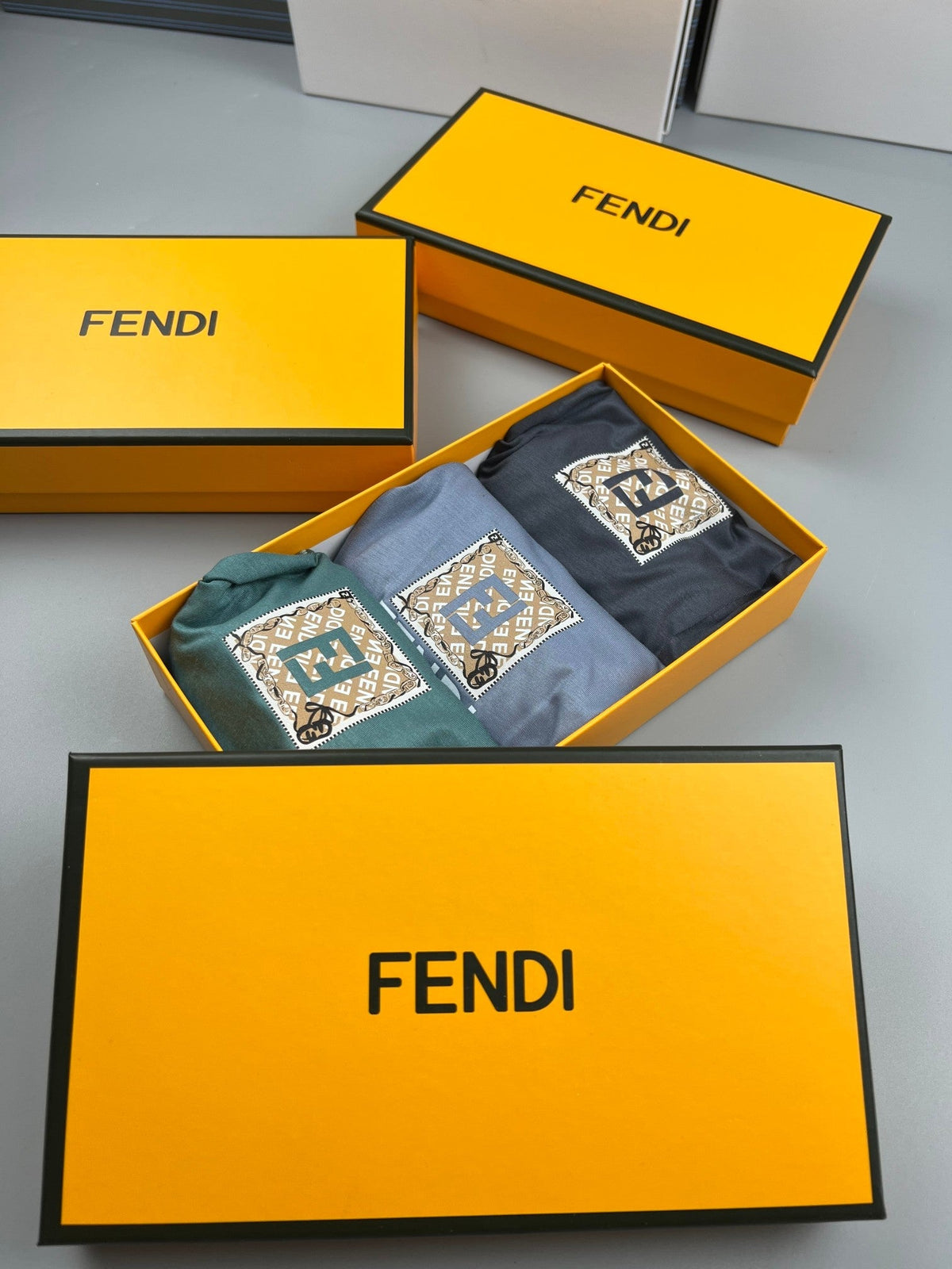Fendi Modal Visible Colour, Waistband And Emblem Details Men's Boxer Briefs - 3-Piece Box