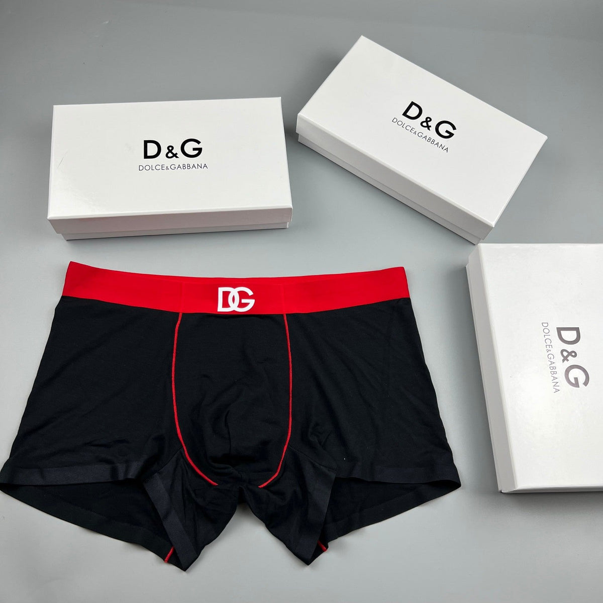 Dolce & Gabbana Modal Visible Colour, Waistband And Emblem Details Men's Boxer Briefs - 3-Piece Box
