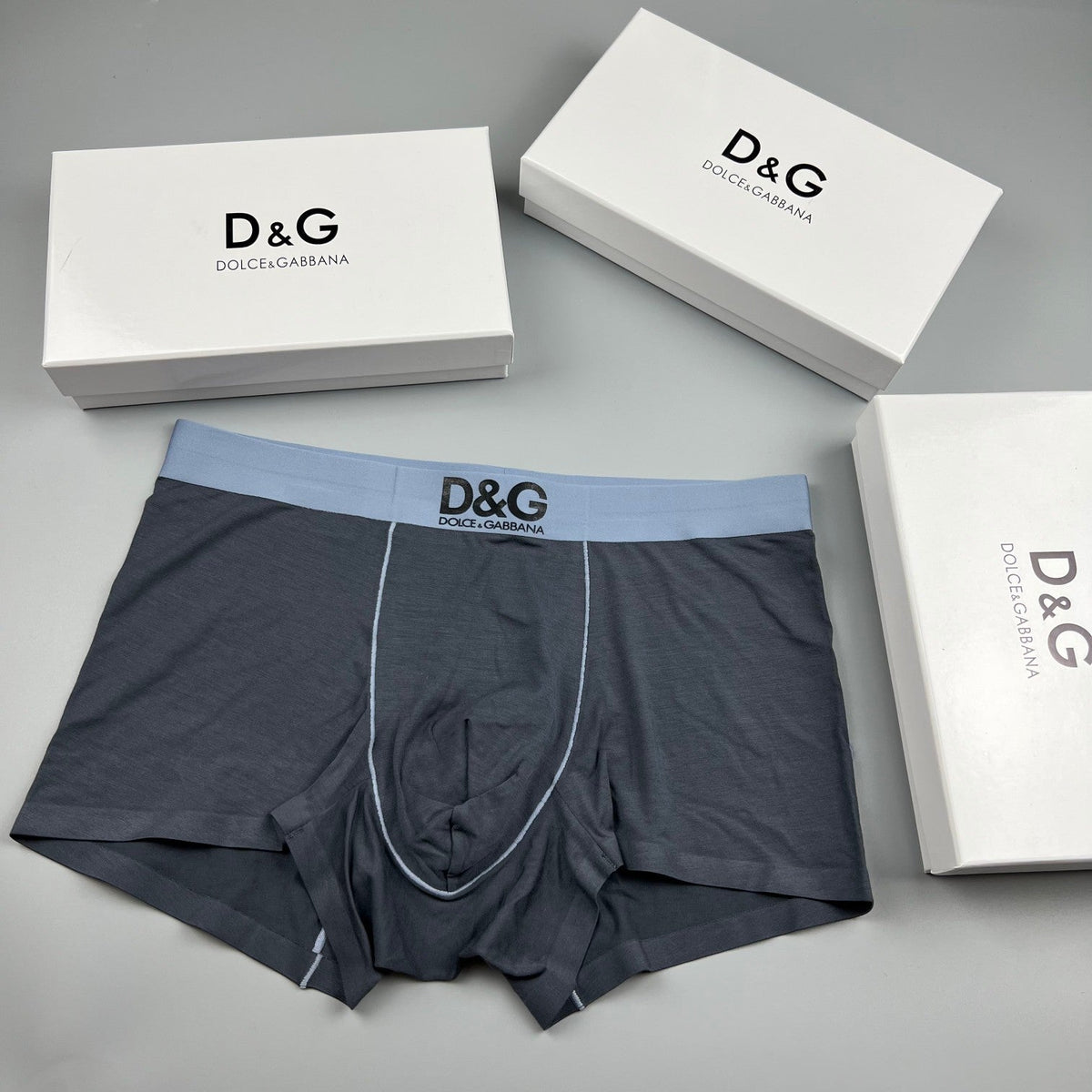Dolce & Gabbana Modal Visible Colour, Waistband And Emblem Details Men's Boxer Briefs - 3-Piece Box