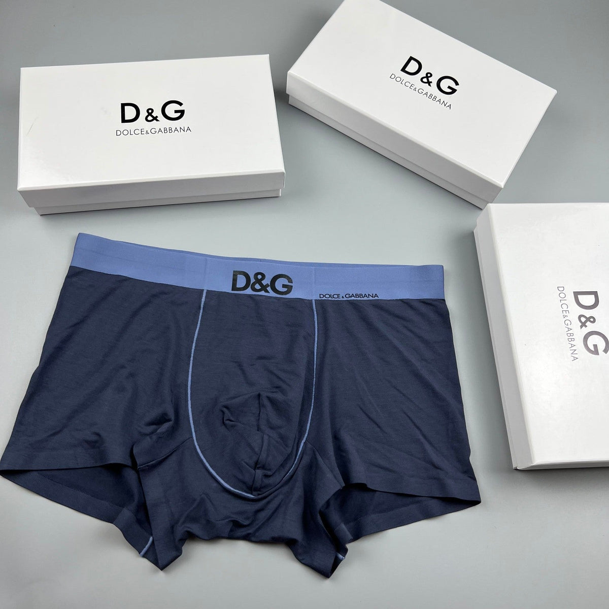 Dolce & Gabbana Modal Visible Colour, Waistband And Emblem Details Men's Boxer Briefs - 3-Piece Box