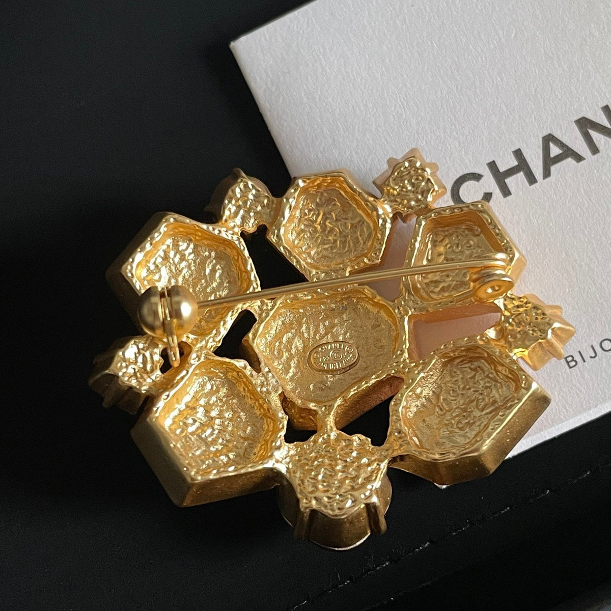 Martin Graham brooch in polished metal-tone – styled product view