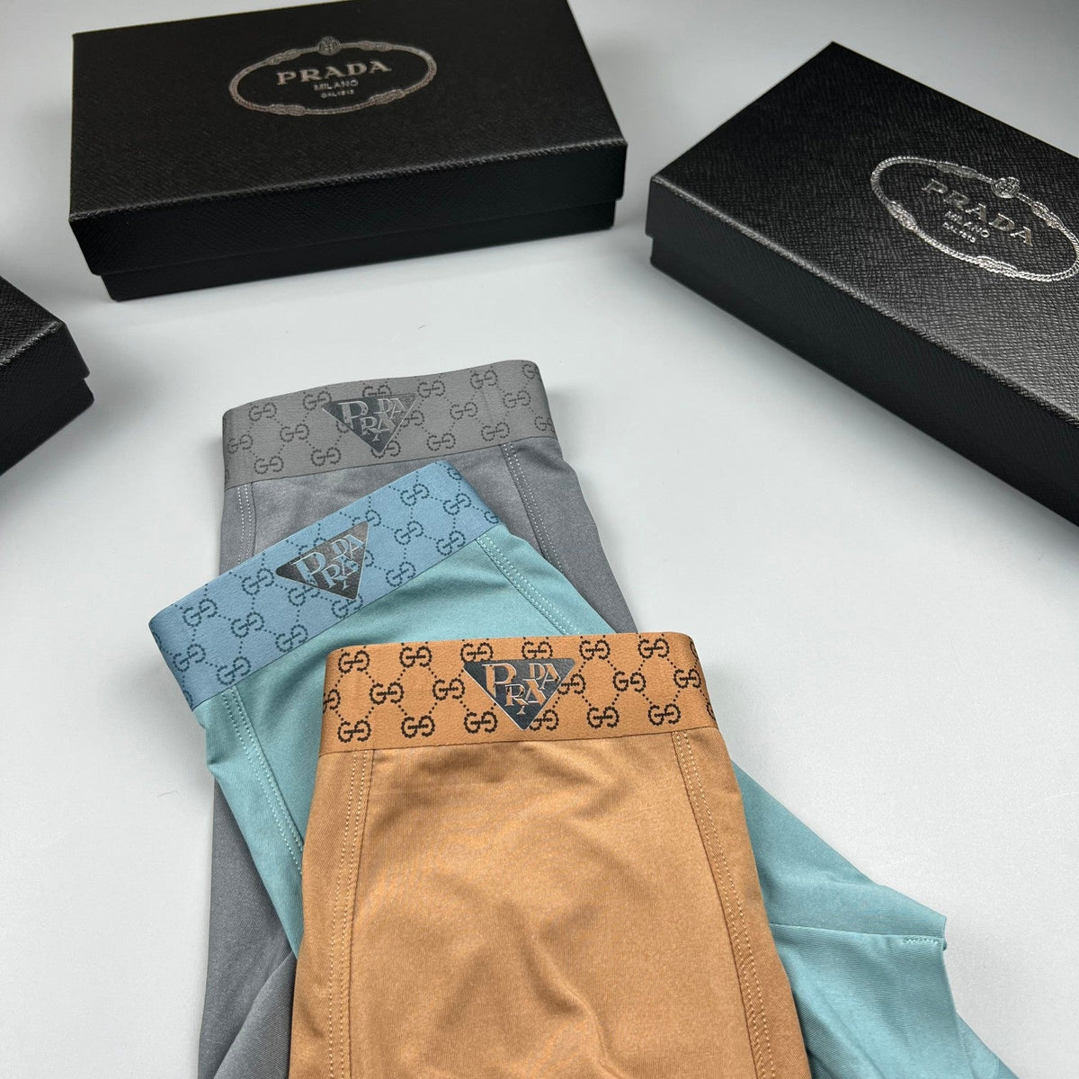 Prada Ice-Silk Men's Boxer Briefs - 3-Piece Box