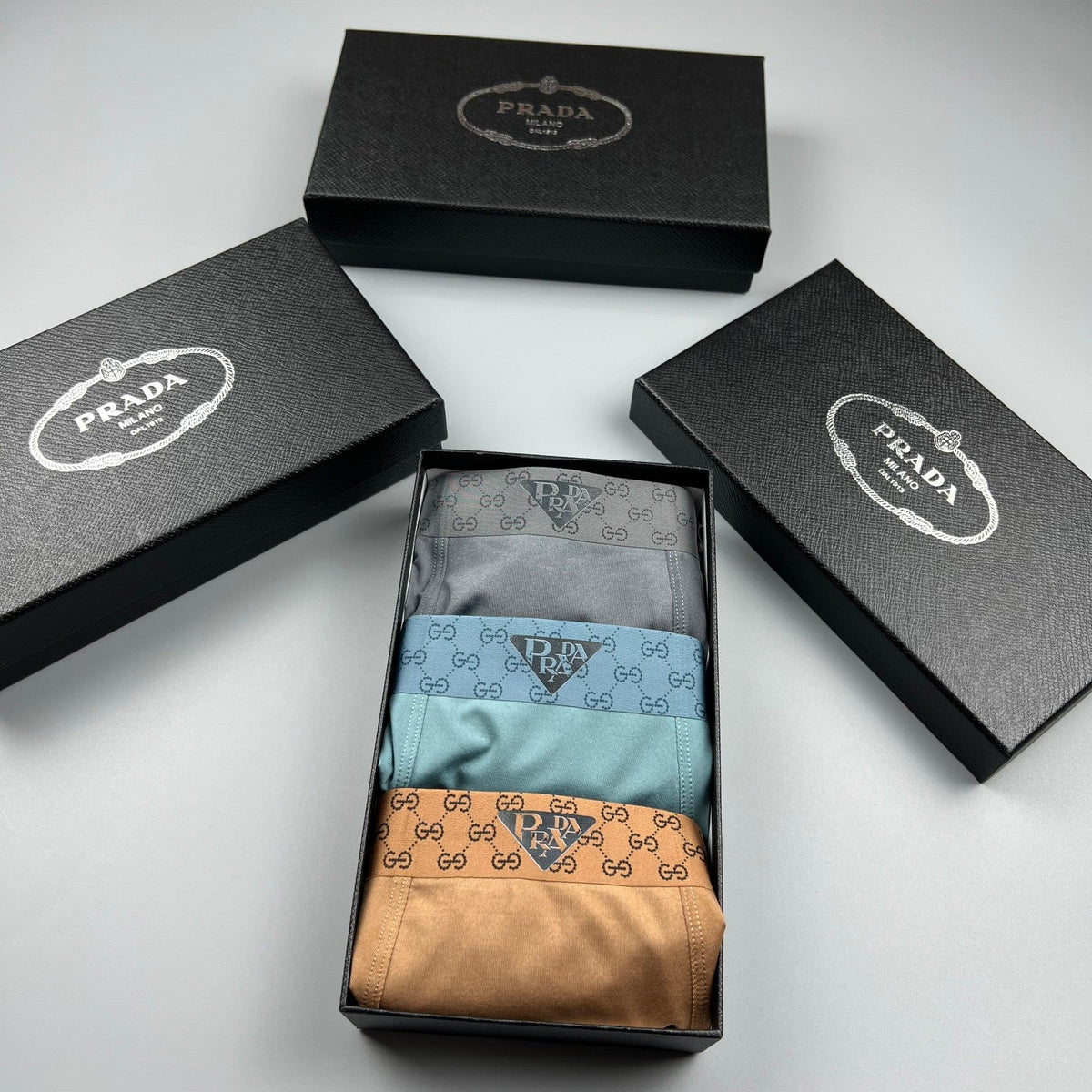 Prada Ice-Silk Men's Boxer Briefs - 3-Piece Box