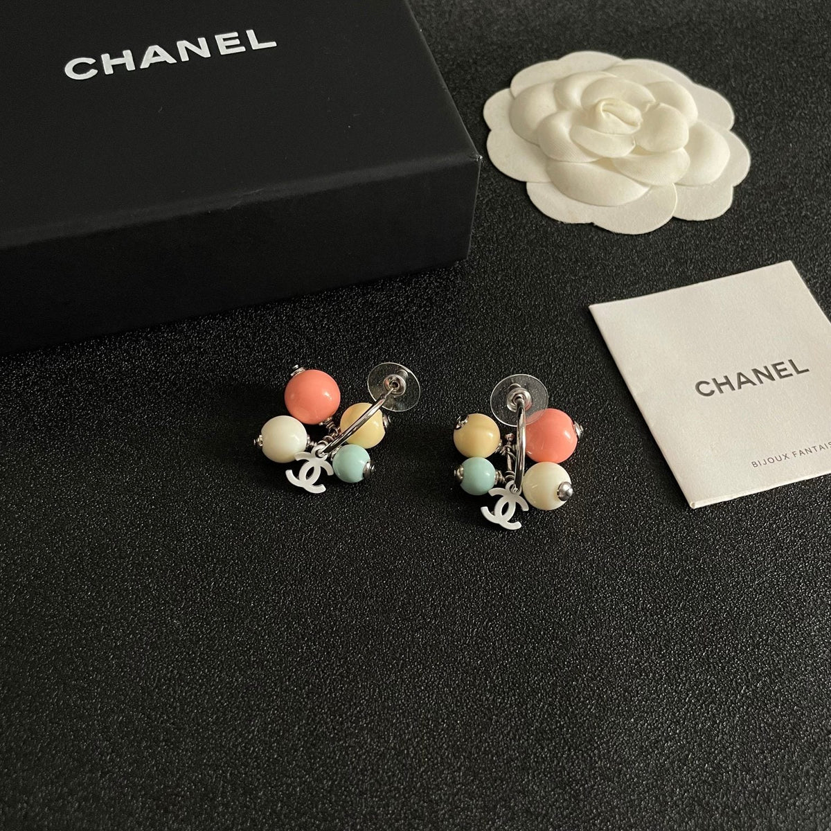 Martin Graham earrings in polished metal-tone – styled product view