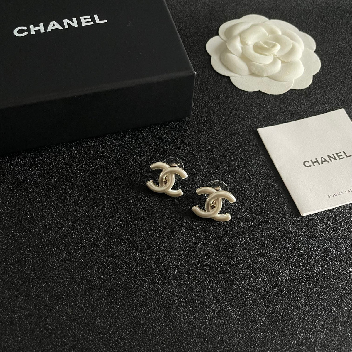 Martin Graham stud earrings in polished metal-tone – main product view