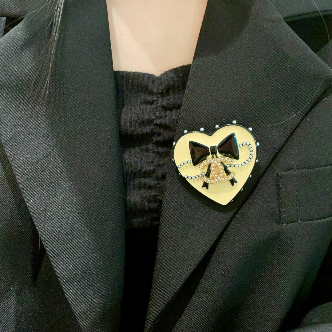 Martin Graham brooch in polished metal-tone – front product view