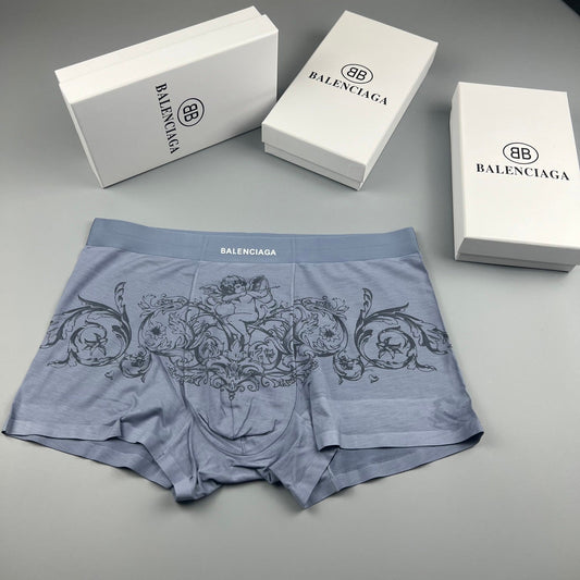 Balenciaga Illustrated Front Graphics Men's Boxer Briefs - 3-Piece Box