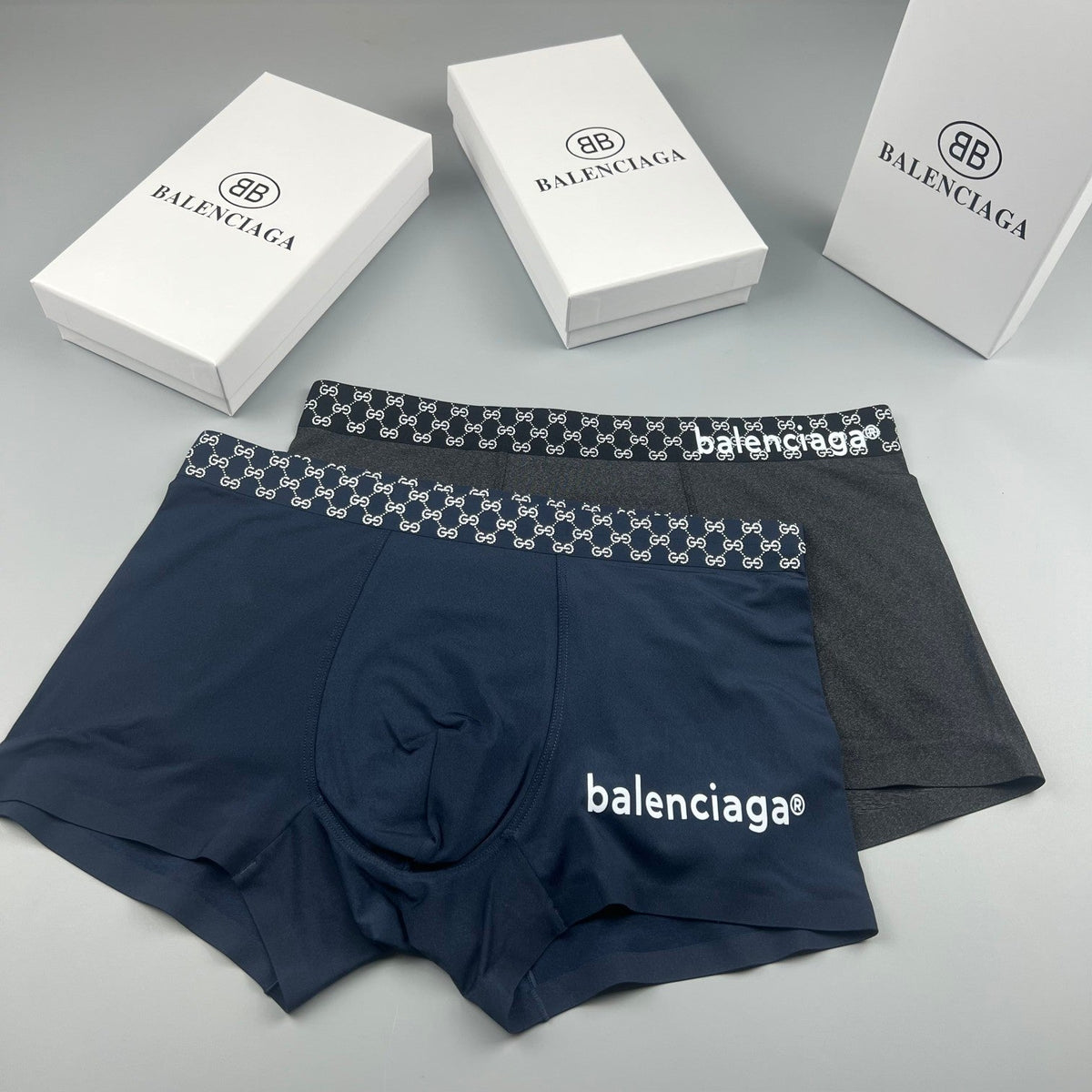 Balenciaga Ice-Silk Men's Boxer Briefs - 3-Piece Box