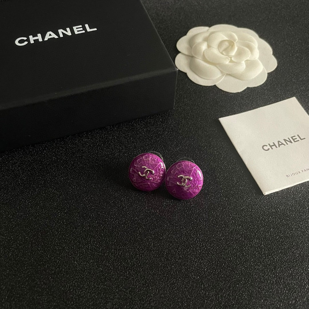 Martin Graham stud earrings in polished metal-tone – styled product view