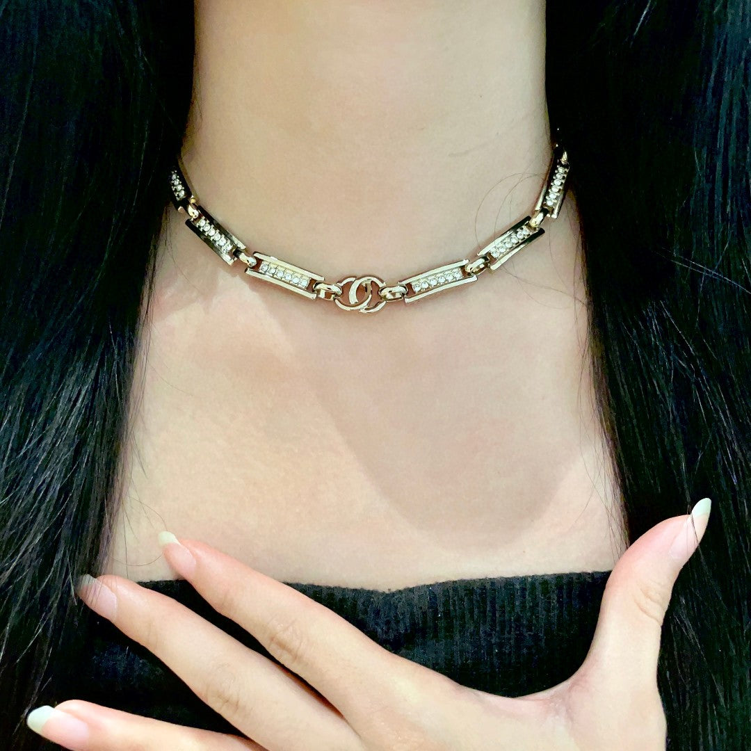 Martin Graham pendant necklace in polished metal-tone – front product view