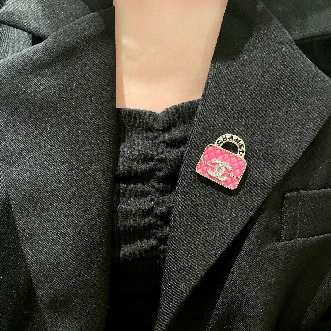 Martin Graham brooch in polished metal-tone – front product view