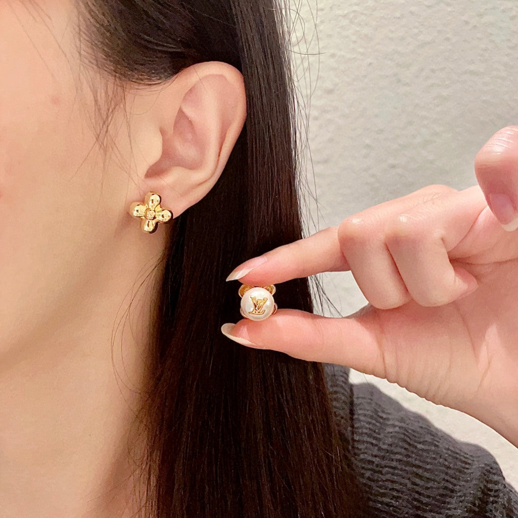 Martin Graham stud earrings in polished metal-tone – main product view