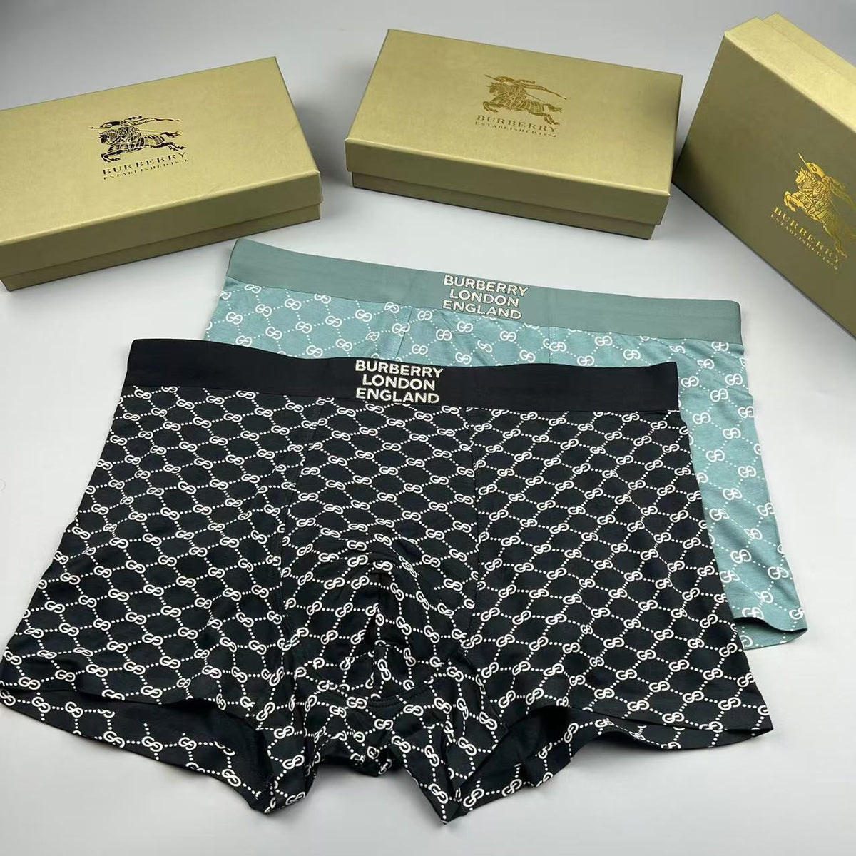 Burberry Check-Inspired Patterns Men's Boxer Briefs - 3-Piece Box