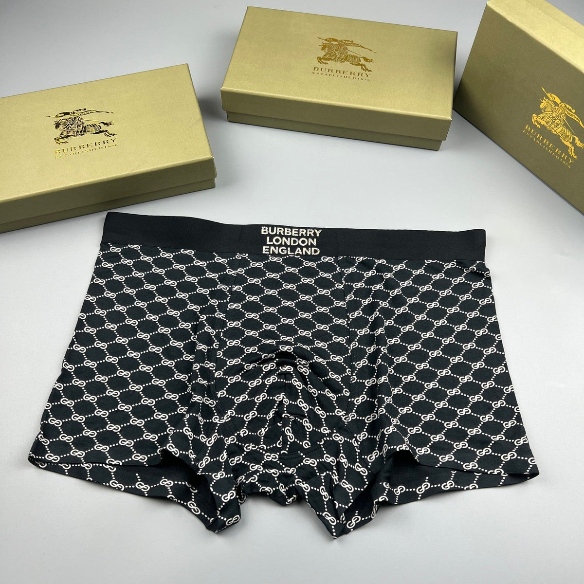 Burberry Check-Inspired Patterns Men's Boxer Briefs - 3-Piece Box