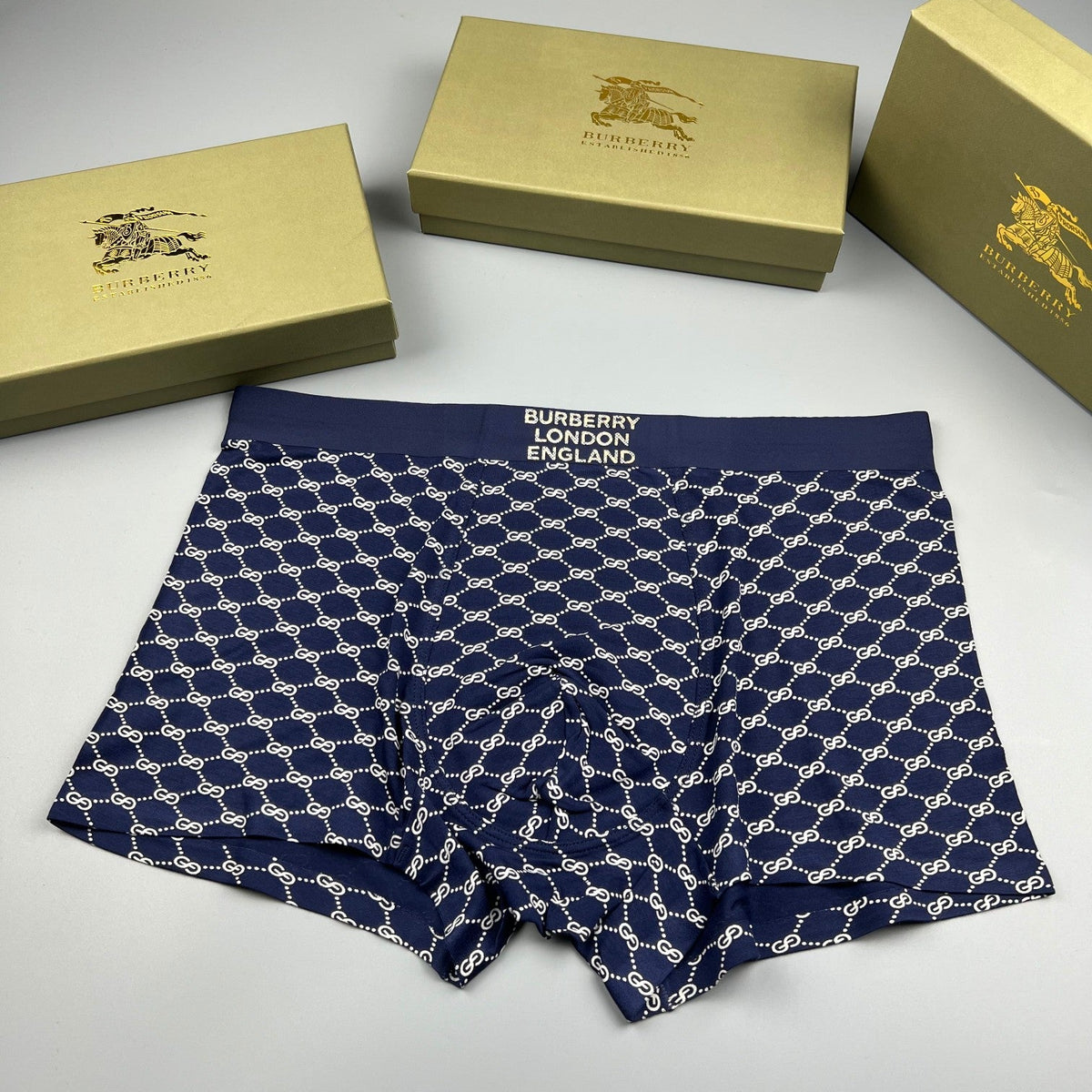 Burberry Check-Inspired Patterns Men's Boxer Briefs - 3-Piece Box