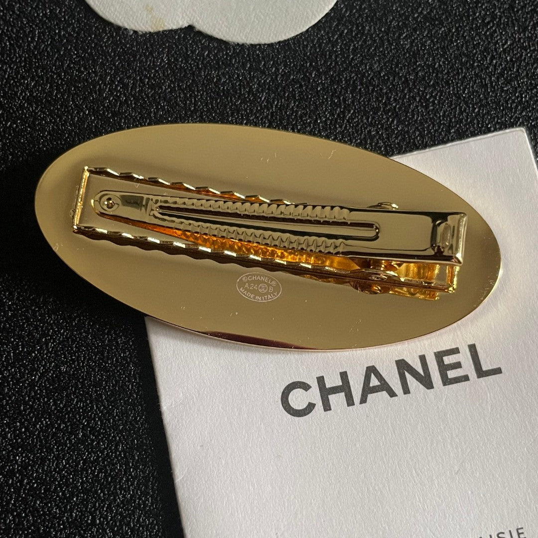 Martin Graham Double-C hair accessory in polished metal-tone – main product view