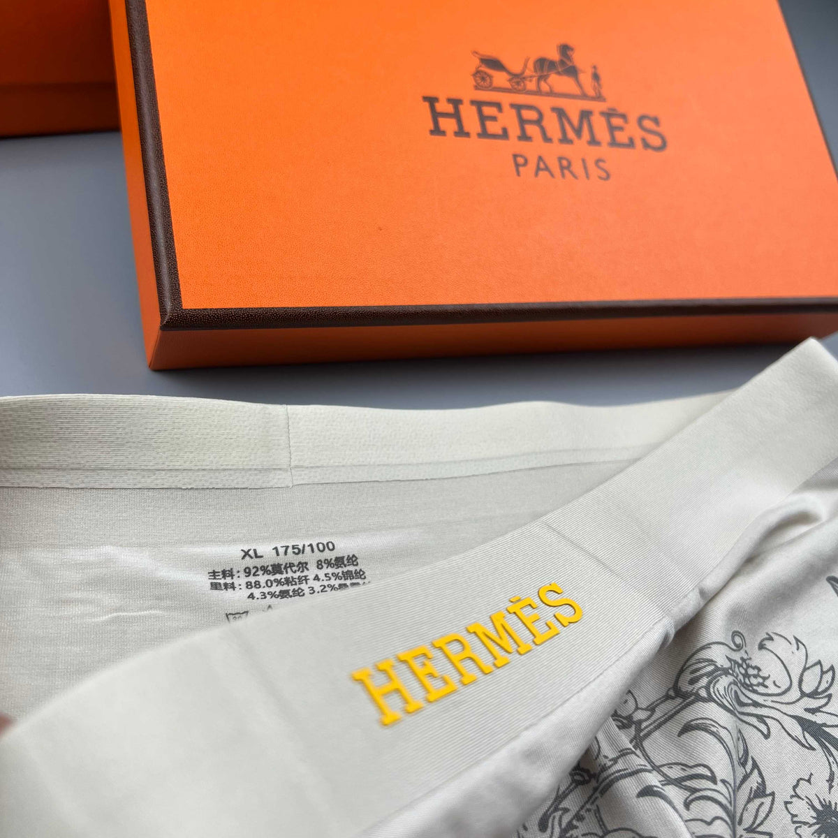 Hermes Illustrated Horse Graphics Men's Boxer Briefs - 3-Piece Box