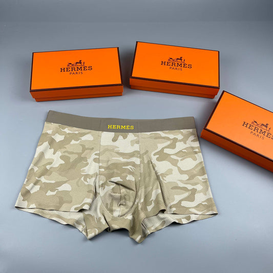 Hermes Contrast Wordmark Waistbands Men's Boxer Briefs