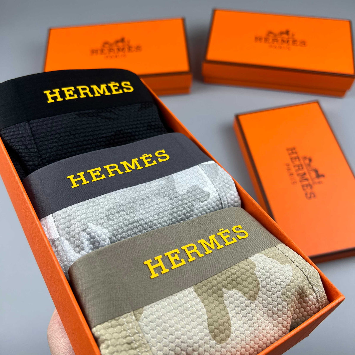Hermes Men's Boxer Briefs - 3-Piece Box