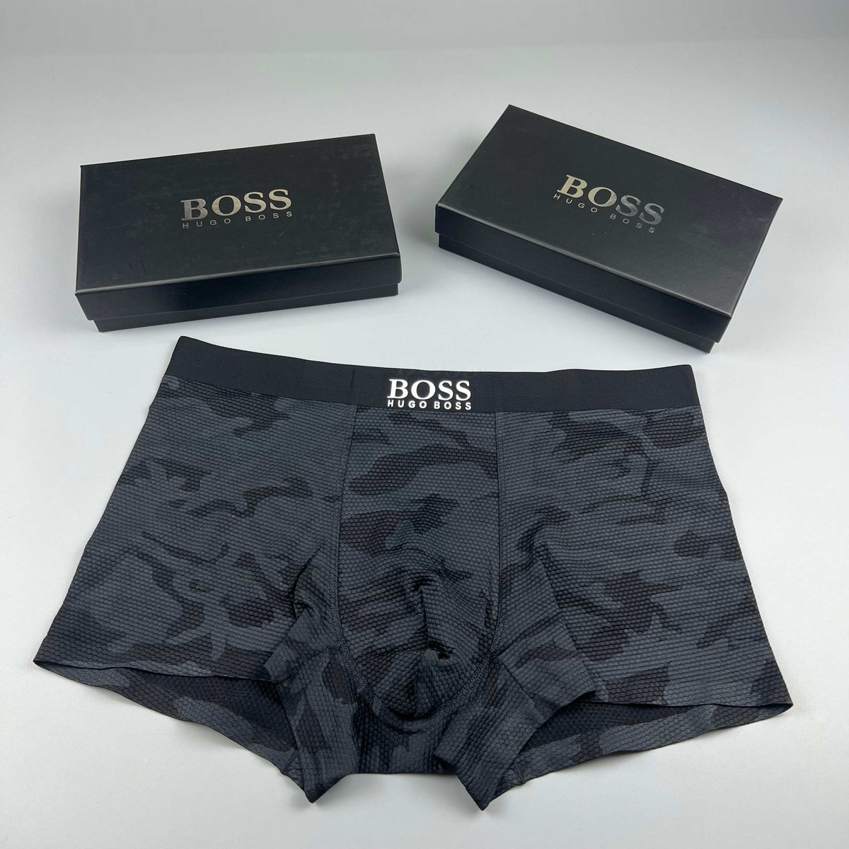 BOSS Sand Camo Boxer Briefs 3-Piece Box Collection Essentials