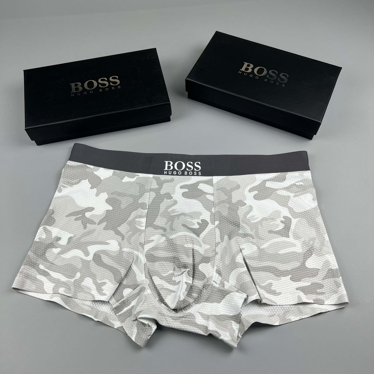 BOSS Sand Camo Boxer Briefs 3-Piece Box Collection Essentials
